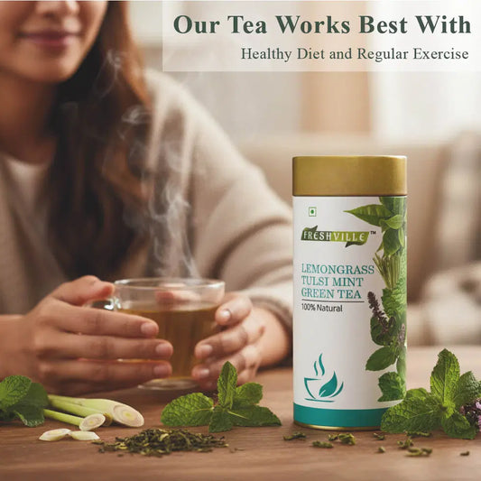 Freshville Lemongrass Tulsi Mint Green Tea